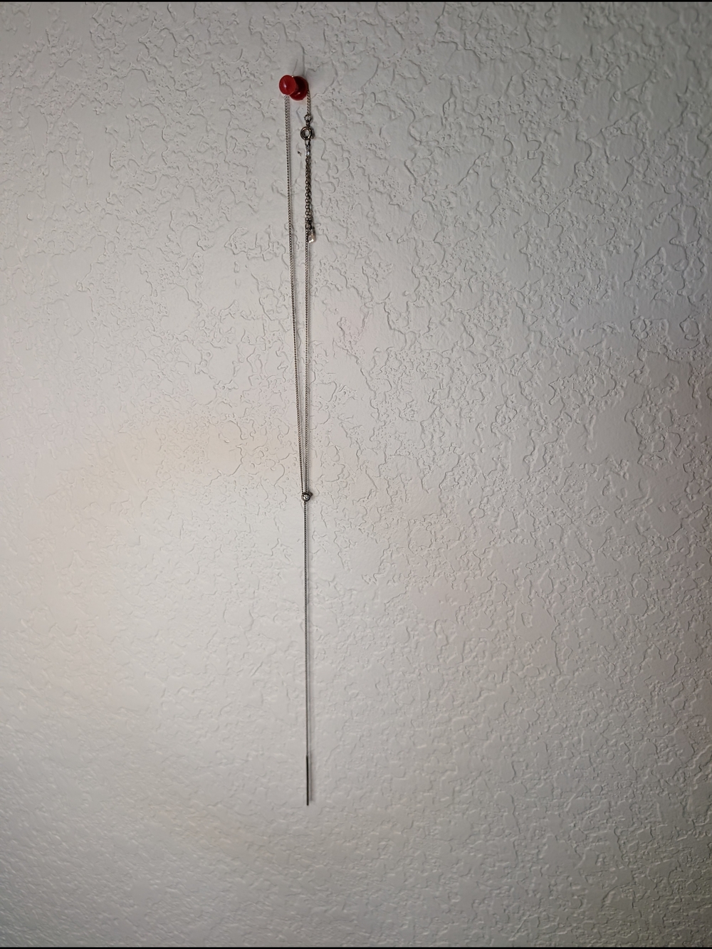 Delicate Silver Bar Pendant Necklace